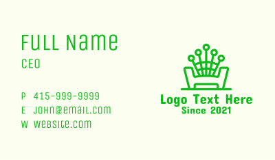 Green Chair Bench Business Card Image Preview