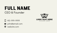 Barber Mustache Razor Business Card Design