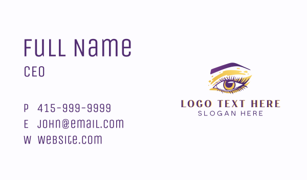 Beautician Eyelash Extension Business Card Design Image Preview