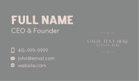 Luxury Stylist Wordmark Business Card Image Preview