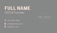 Luxury Stylist Wordmark Business Card Design