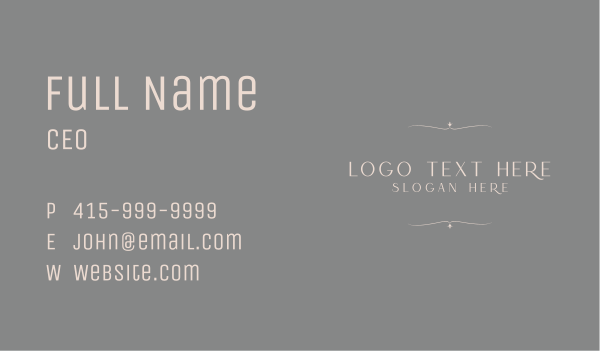 Luxury Stylist Wordmark Business Card Design Image Preview