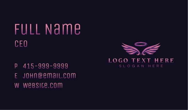 Wings Angel Halo Business Card Design Image Preview