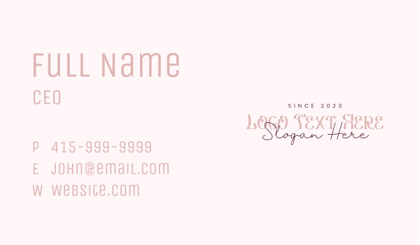Classic Cosmetics Business Wordmark Business Card Design Image Preview