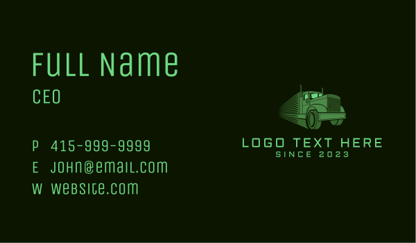 Freight Vehicle Cargo Business Card Design Image Preview