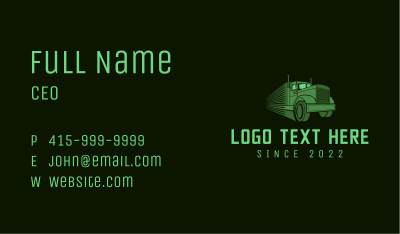 Freight Vehicle Cargo Business Card