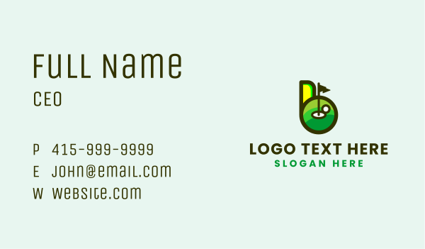 Golf Ball Tournament Caddie Business Card Design Image Preview