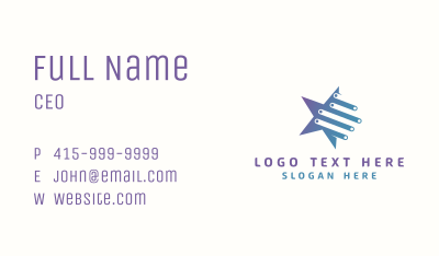 Tech Star Circuitry Business Card Image Preview