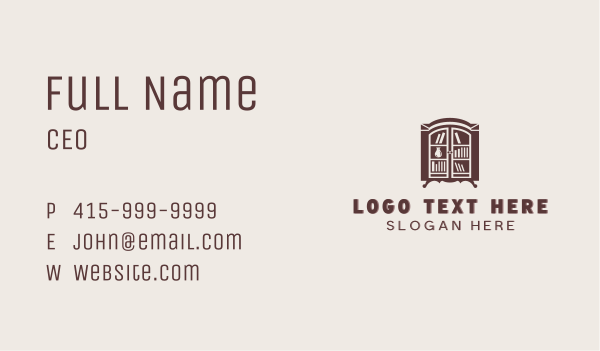 Bookcase Cabinet Furniture Business Card Design Image Preview