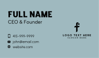 Classic Barbershop Letter F Business Card Image Preview