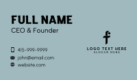 Classic Barbershop Letter F Business Card Preview