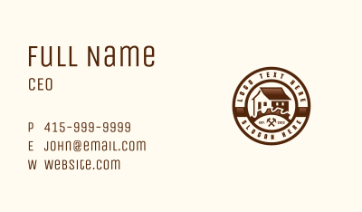 Roofing House Carpentry Business Card Image Preview