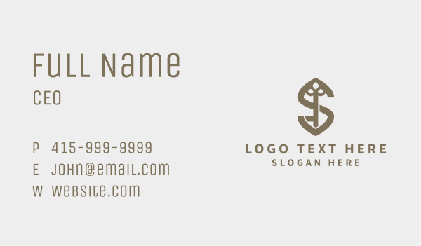 Elegant Letter S Key Business Card Design Image Preview