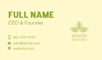 Symmetrical Leaf Pattern  Business Card Image Preview