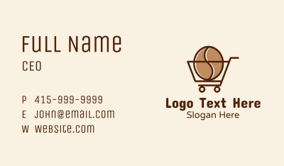 Coffee Shopping Cart Business Card Image Preview