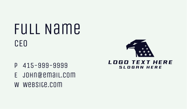 Stars Eagle Bird Business Card Design Image Preview