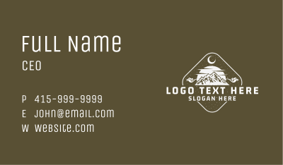 Mountain Hiking Badge Business Card Image Preview