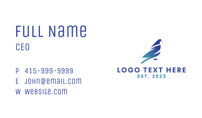 Corporate Gradient Bird  Business Card Image Preview