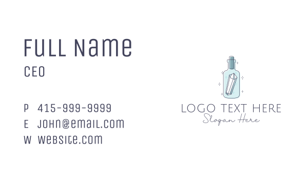 Crystal Gem Bottle Business Card Design Image Preview