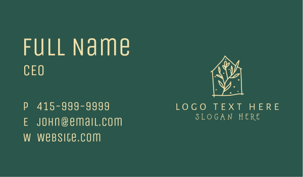 Nature House Plant  Business Card Design Image Preview