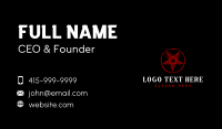 Star Pentagram Grunge Business Card Preview