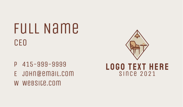 Living Room Furniture Business Card Design Image Preview