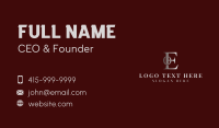 Deluxe Monogram E & O Business Card Preview