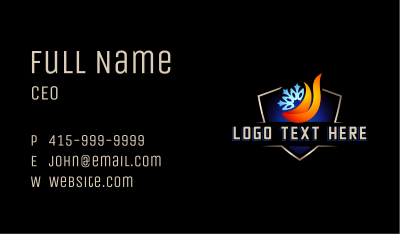 Snow Flame HVAC Business Card Image Preview