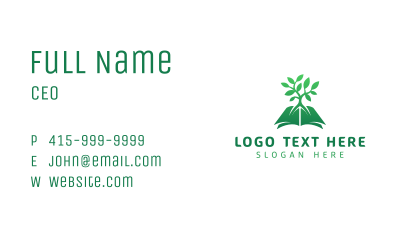 Green Book Tree Business Card Image Preview