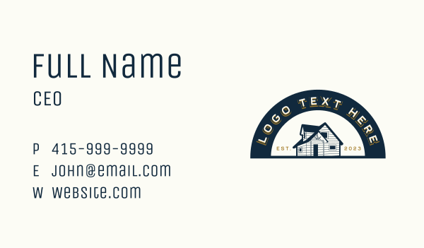 Homestead Cabin Realtor Business Card Design Image Preview