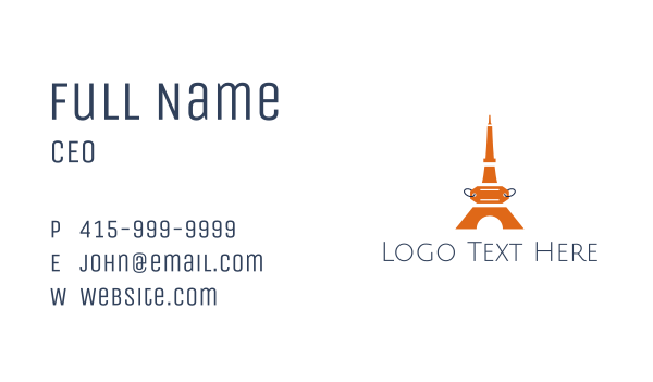 Orange Tower Price Tag Business Card Design Image Preview