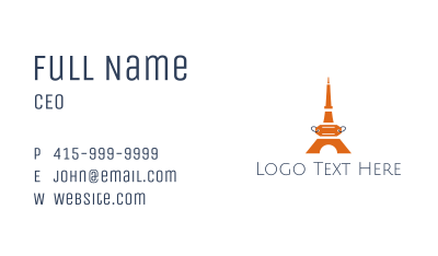 Orange Tower Price Tag Business Card Image Preview