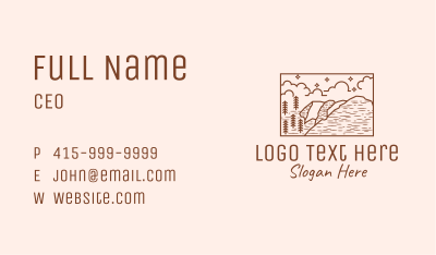 Outdoor Wilderness Landscape Business Card Image Preview