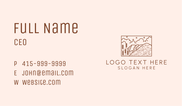 Outdoor Wilderness Landscape Business Card Design Image Preview