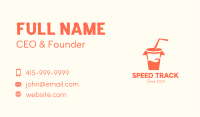 Orange Drinking Cup Business Card Image Preview