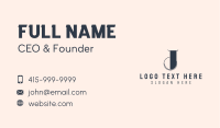 Legal Publishing Letter J Business Card Design
