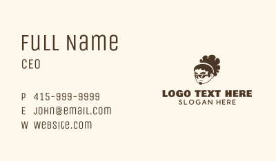 Afro Guy Character Business Card Image Preview