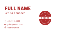 Red Text Shape Business Card Image Preview