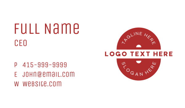 Red Text Shape Business Card Design Image Preview