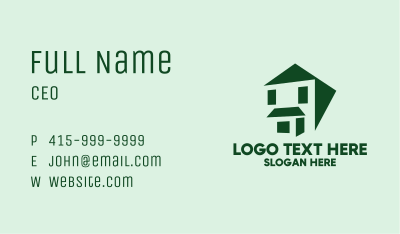 Green House Facade Business Card Image Preview