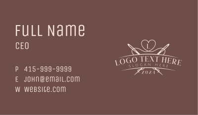 Needle Heart Thread Business Card Image Preview