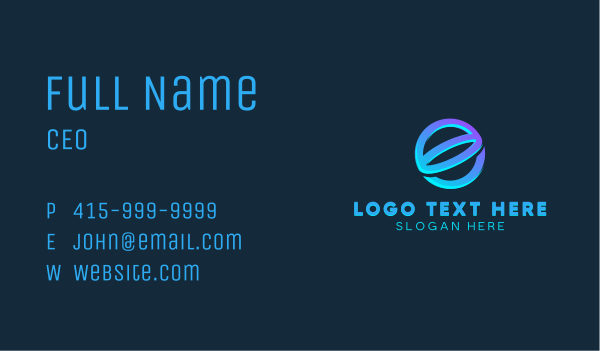 Global Software App  Business Card Design Image Preview