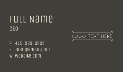 Minimalist Business Brand  Business Card Image Preview