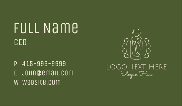 Organic Oil Jar Business Card Design Image Preview