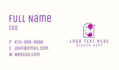 Purple Whale Planet Business Card Image Preview