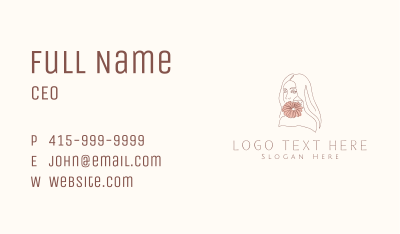 Beauty Floral Lady Business Card Image Preview