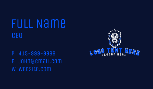 Lion Gaming Esports  Business Card Design Image Preview