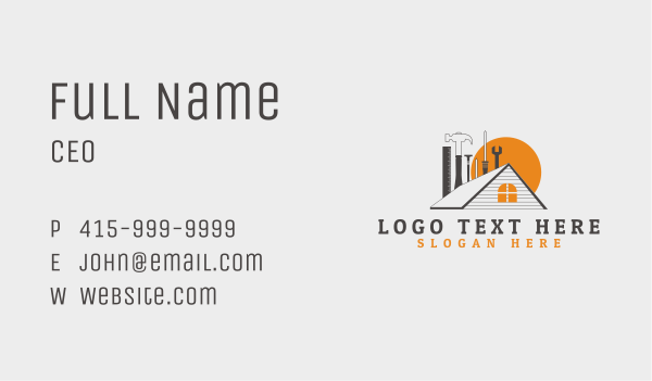 House Repair Tools Business Card Design Image Preview