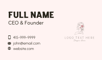 Beauty Flower Woman Business Card Design