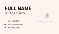 Beauty Flower Woman Business Card Preview